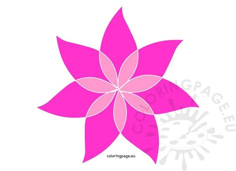 Pink Flower Pink 7 Petals Coloring Page