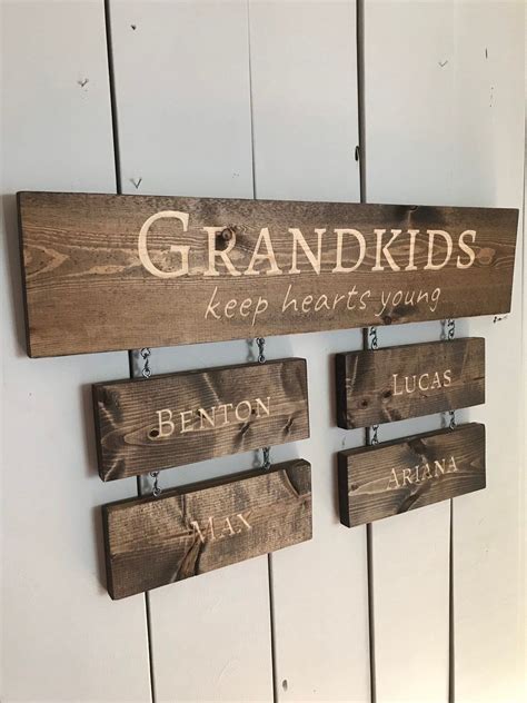 Grandkids Keep Hearts Young Grandchildren Sign With Names