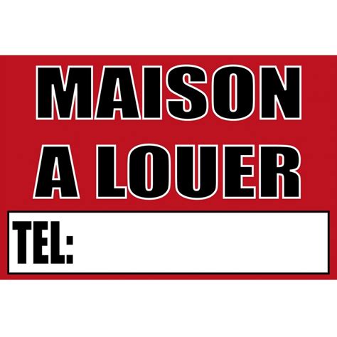 Maison à vendre en tunisie. Pancarte Maison à louer