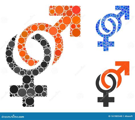 sexual symbols mosaic icon of circles stock vector illustration of gender object 161985548