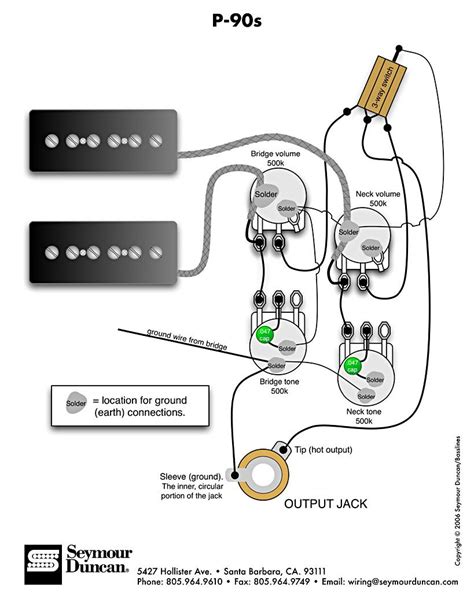 Electric Guitar 3 Way Wiring Diagrams