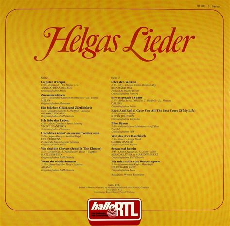 Helgas Lieder Bertelsmann Vinyl Collection