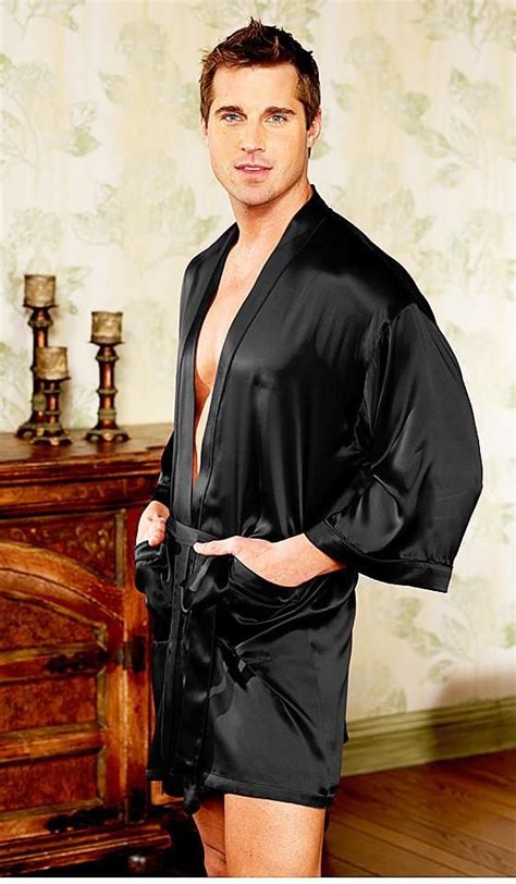 This Luxurious Mens 100 Silk Charmeuse Kimono Robe Has Large Sleeves