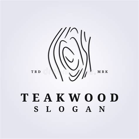 Texture Of Wood From Teak Wood Logo Vector Illustration Design Stock