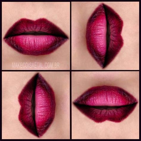 Make Coisa E Tal Notícia Lábios Vamp Em Degradê Vermelho