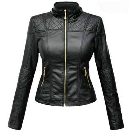 Womens Lambskin Genuine Leather Motorcycle Slim Fit Designer Biker Jacket