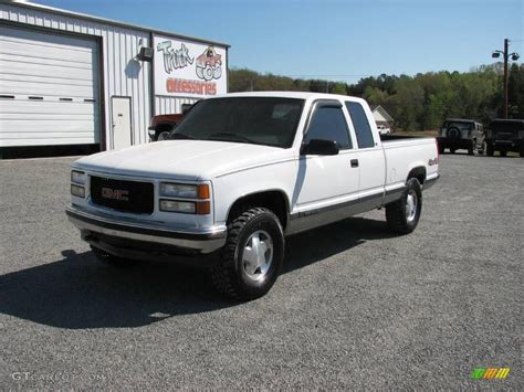 1998 Olympic White Gmc Sierra 1500 Sl Extended Cab 4x4 11351362 Photo