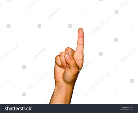 One Finger Up Stock Photo 673190 Shutterstock