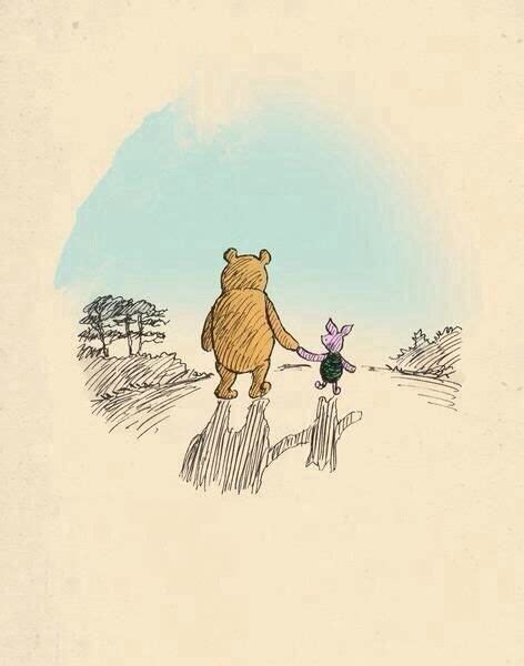 Pooh And Piglet Holding Hands Blank Template Imgflip