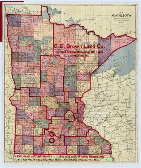 Map Of Minnesota The Red Lines Show The Congressional Districts With