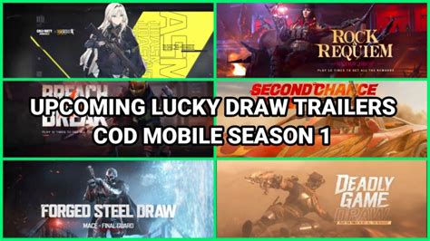Upcoming Lucky Draw Trailers Cod Mobile Season 1 Youtube