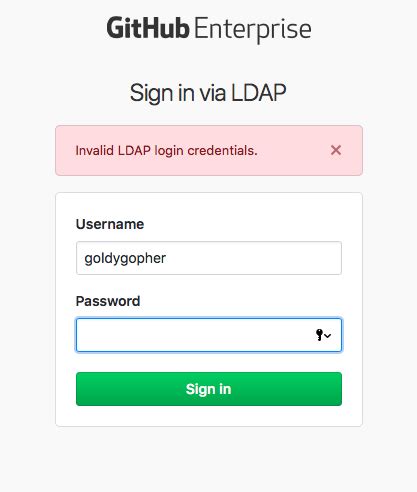 Github Known Error Invalid Ldap Credentials During Login Despite Correct Username Password