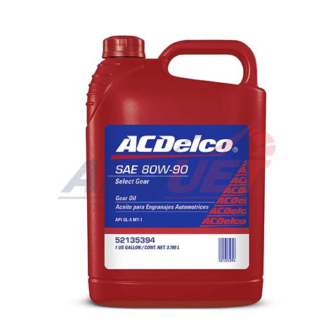 Acdelco Select Gear Sae 80w90 Gl 5 Caja X 6 Gal
