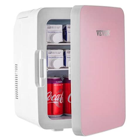 Vevor 035 Cu Ft Mini Fridge In Pink Lightweight Compact Refrigerator