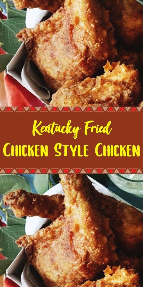 You can do this overnight in the fridge or for just 30 minutes before read more: Kentucky Fried Chicken Style Chicken | Kentucky fried ...
