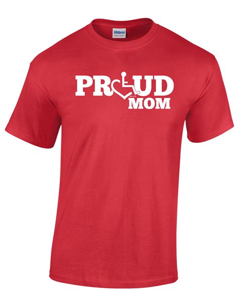 proud mom t shirt by mom 3e love s wheelchair heart