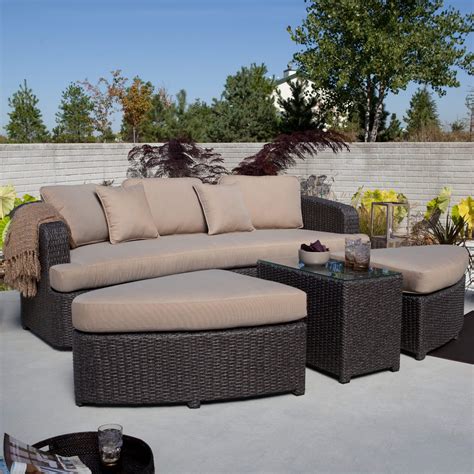 Awesome Modern Brown All Weather Outdoor Patio Sectionals