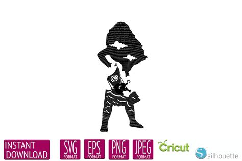 Download Moana SVG for Cricut, Silhouette - Moana silhouette - Moana png clipart - Moana dxf vector files ...