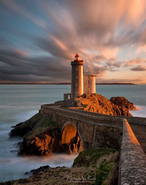 Lighthouse Petite Minou At Sunset Brittany France By Alexander Riek