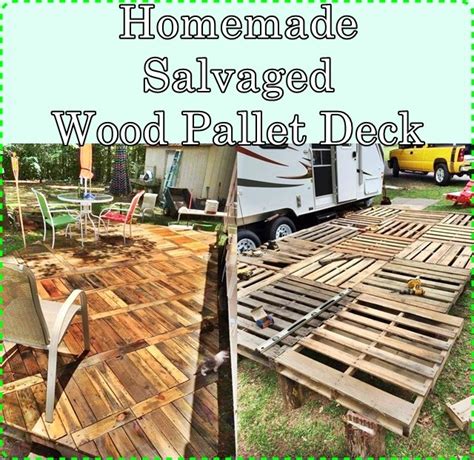 Homemade Salvaged Wood Pallet Deck The Homestead Survival