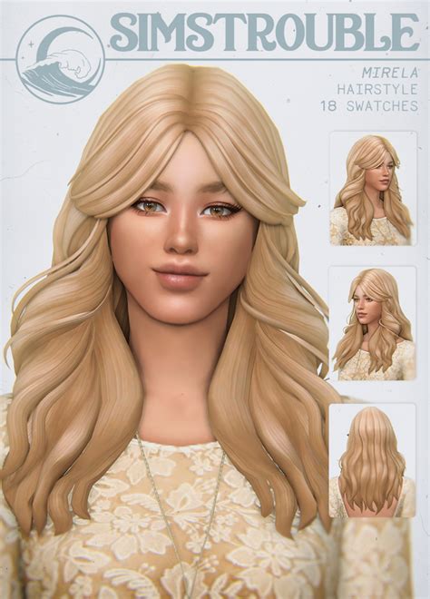 Mirela By Simstrouble Simstrouble Sims Hair Sims Sims 4