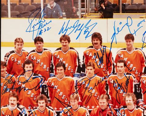 1984 Nhl All Star Game 8x10 Photo Signed By 16 With Wayne Gretzky