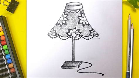 How To Draw Table Lamp Step By Step Pencil Sketch Youtube