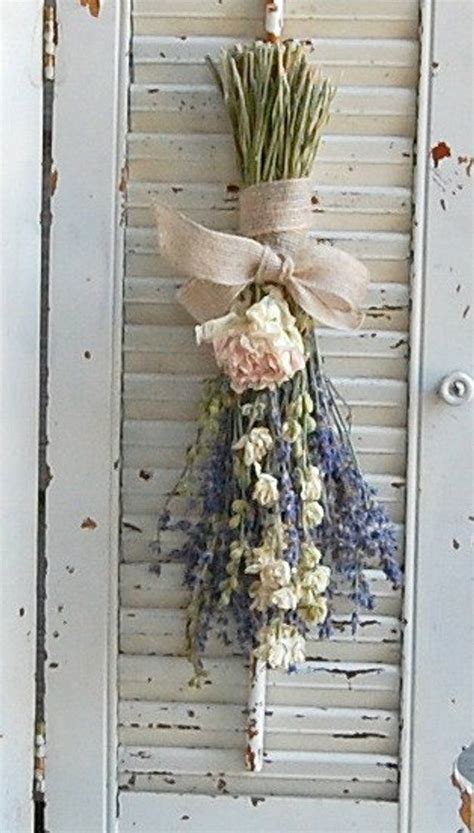 Dried Lavender Bouquet With Dried Larkspur And Peony Dried Flower