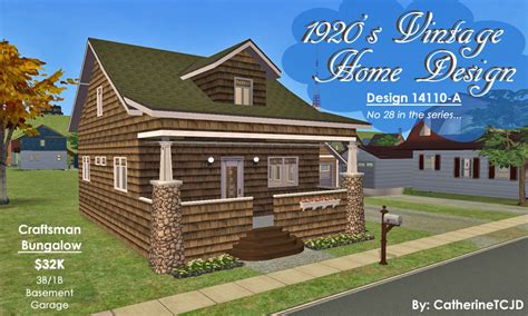 Mod The Sims 1920 S Vintage Home Design Single Story