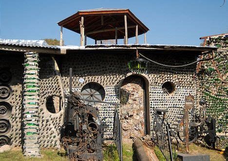 Guy Builds Massive House with Recycled Glass Bottles ...