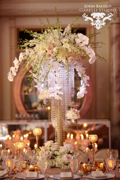 Rose Gold & Gold Centerpiece | Wedding decor elegant, Blush centerpiece