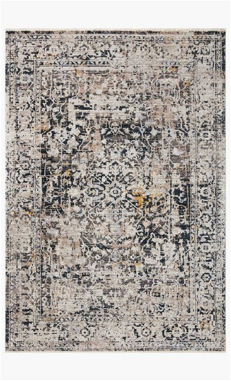 Loloi Leigh Collection Transitional Power Loomed Rug In Charcoal