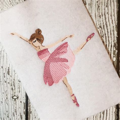 Ballerina Embroidery Design Dance Embroidery Design Etsy Ballerina