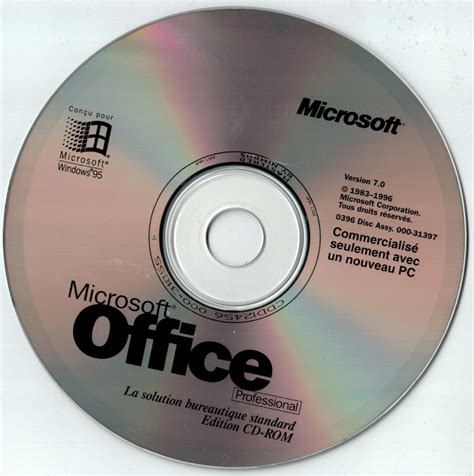 Microsoft Office 95 Professionnel 70 Français Microsoft Free