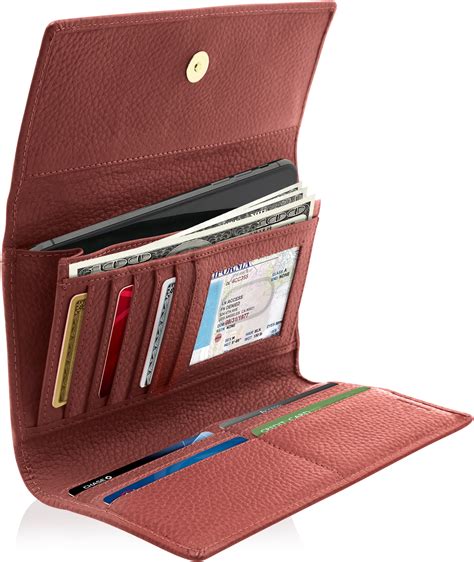 Access Denied Genuine Leather Wallets For Women Trifold Ladies