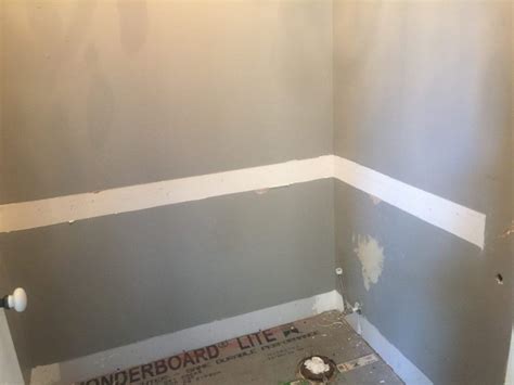 Add some white space to eccentric. faux shiplap bathroom - Saved by Scottie