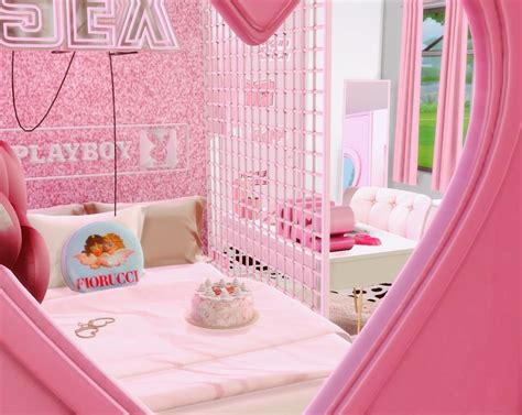 Sims 4 — Pink Heart Y2k Room💕 Thanks To All The Cc Sims New Best