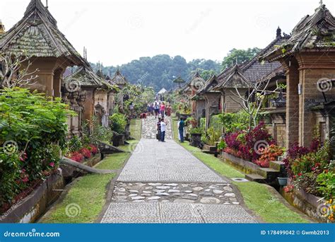 Penglipuran Traditional Village In Bali Editorial Photography Image Of Building Flowers