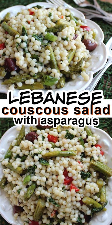Lebanese Couscous Salad With Asparagus Couscous Recipes Healthy
