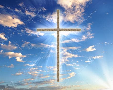 Christian Cross Against The Sky — Stock Photo © Sergeynivens 5795835