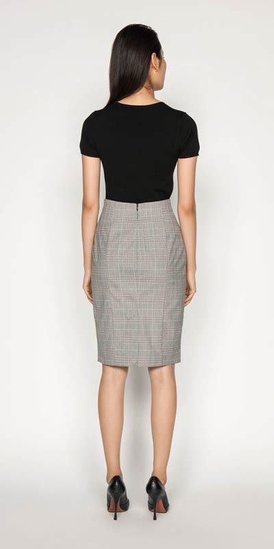 Highlight Check Pencil Skirt Buy Skirts Online Cue