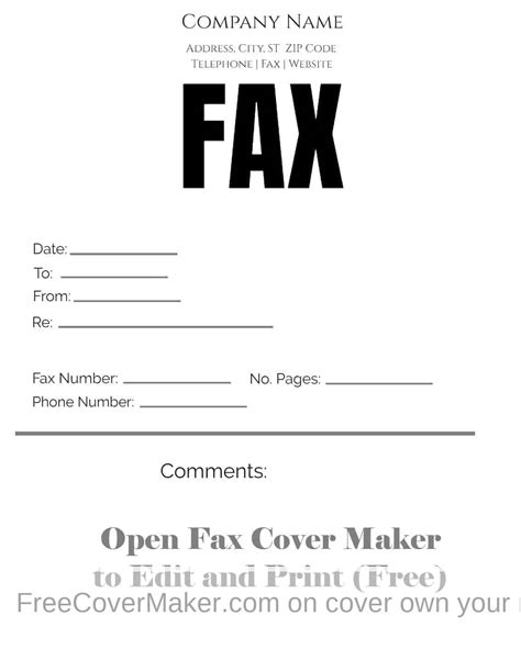Free Printable Fax Cover