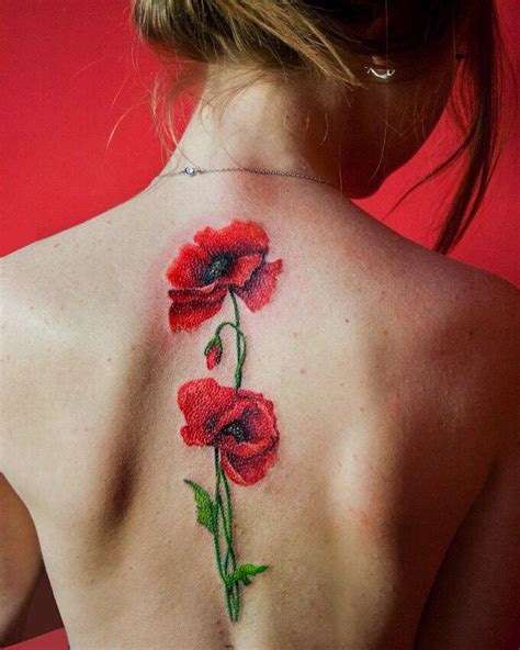 Poppy Flower Tattoo By Eugenia Ignatova Tattoo Artist Russia Togliatti