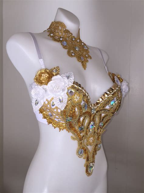 custom size greek goddess edc rave bra rave outfit ravewear etsy