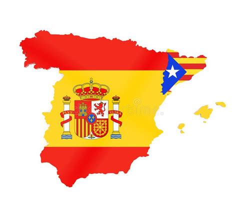Spain And Catalonia Map Isolated Stock Illustration Illustration Of