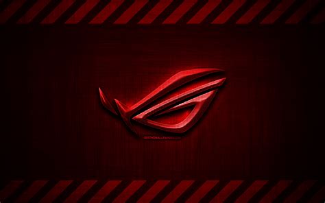 Scarica Sfondi Rog Logo 4k Rosso Metallo Sfondo Republic Of Gamers