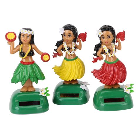 Solar Powered Shaking Head Toy Hula Auto Interior Dashboard Decoration