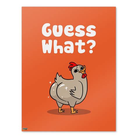 Guess What Chicken Butt Funny Home Business Office Sign Ebay
