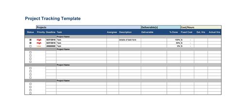 Multiple Project Tracking Template Excel Task List Templates Riset