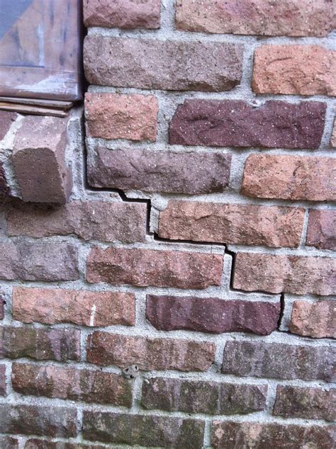 Before Cracks Were Repaired Brick Repair Foundation Exterior